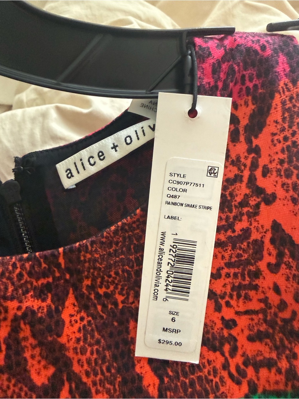 Alice + Olivia Multicolor Striped Pencil Dress — Red, Green, Purple, Blue - Picture 4 of 4